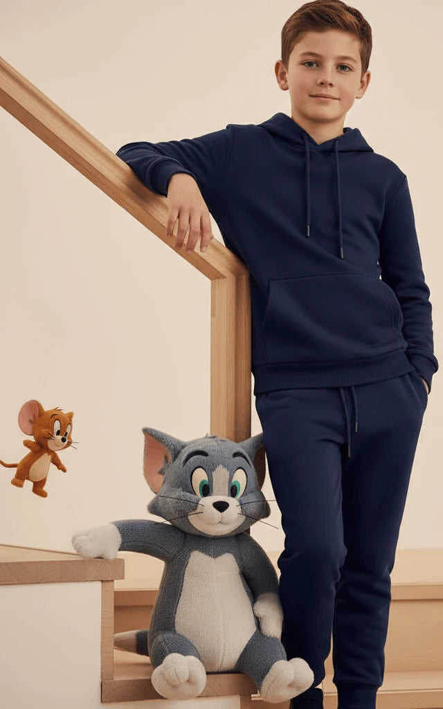 Hoodie & Jogger Set for Boys – Trendy, Comfortable Outfit