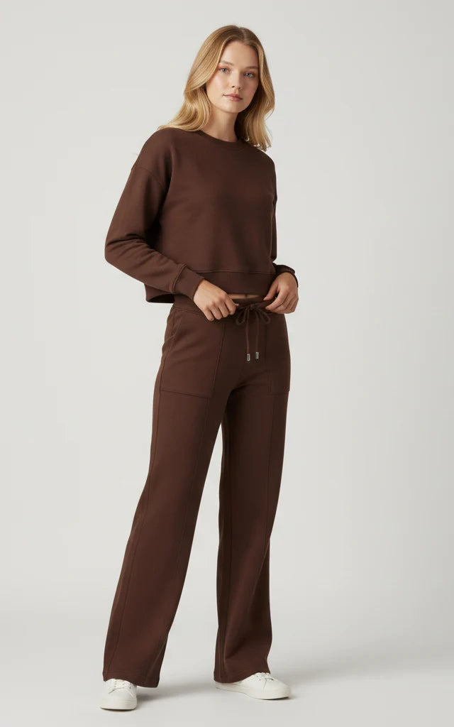 Crop Sweatshirt & Flapper Trouser Tracksuit