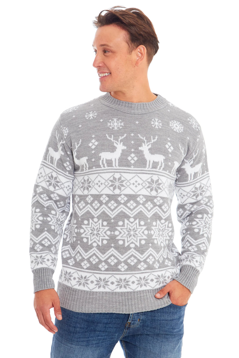 Nordic Grey Christmas Jumper(men)