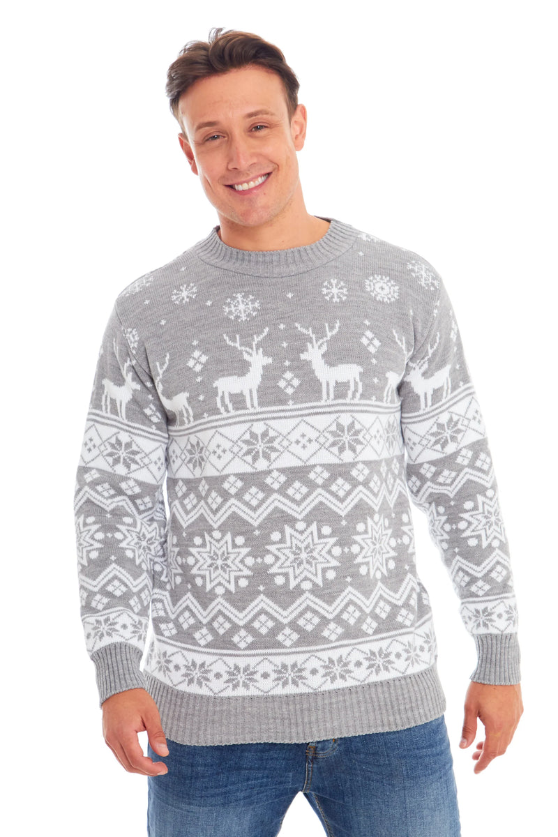 Nordic Grey Christmas Jumper(men)