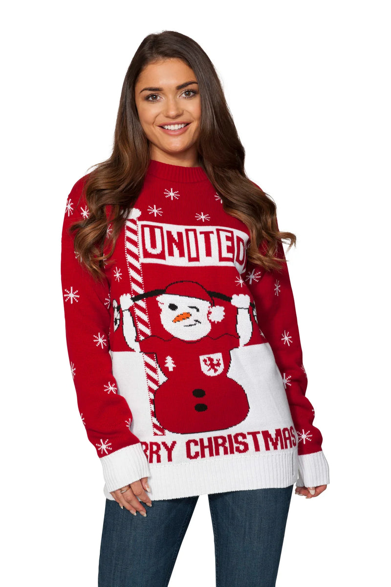 Man Utd Snowman Christmas Jumper