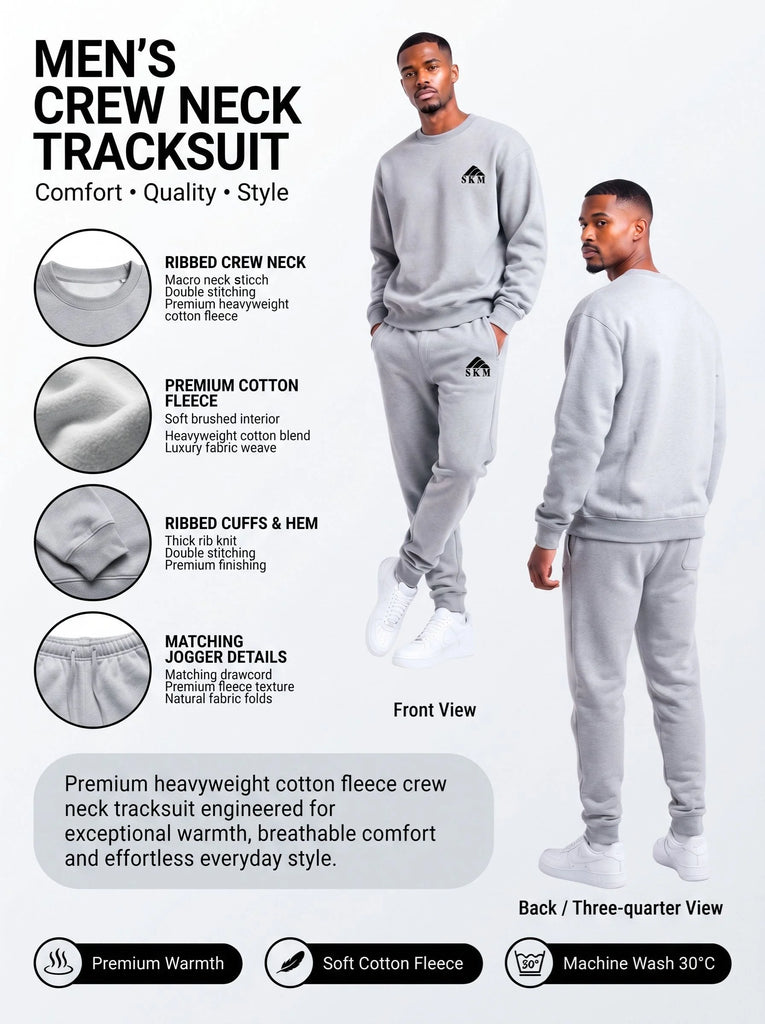 Men Crew Neck Tracksuit | SKM
